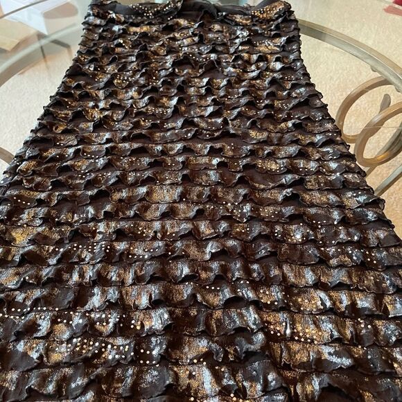 2/$15 Black and Gold strapless dress - Picture 3 of 3